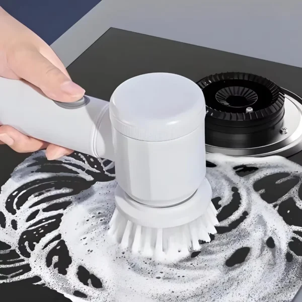 Escova Elétrica de Limpeza Sem Fio 5 em 1 Limpador Para Cozinha e Banheiro Multiuso - Imagem 2